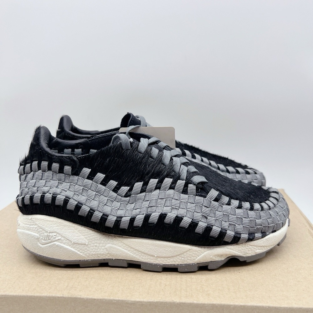 Nike Air Footscape Woven Women's Platform Sneakers Shoes Black Grey US 5.5 - Picture 5 of 13
